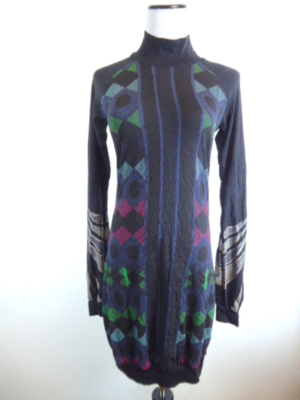 CUSTO BARCELONA Dress Custoline ARGYLE midi tunic 3 L cotton